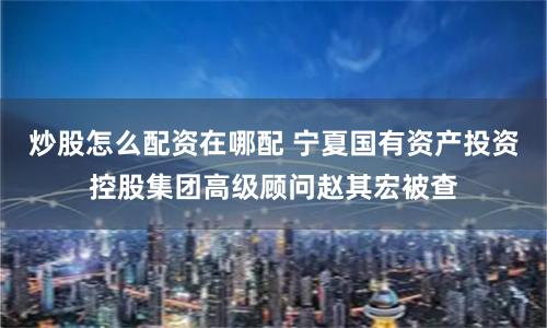 炒股怎么配资在哪配 宁夏国有资产投资控股集团高级顾问赵其宏被查