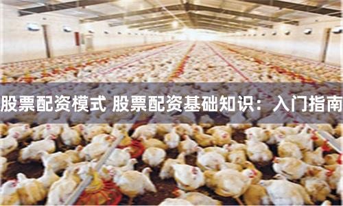 股票配资模式 股票配资基础知识:入门指南